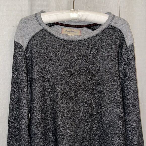 Tommy Bahama L Heather Gray Silver French Terrycloth Pullover Sweatshirt - Picture 3 of 11
